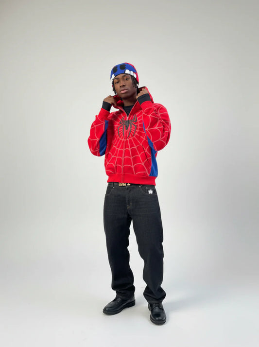 Webbed Zip-Up Hoodie