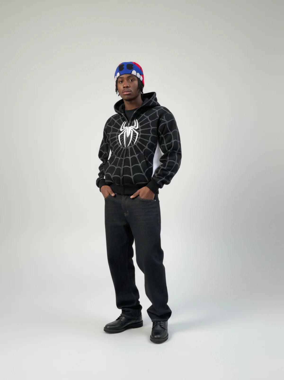 Webbed Zip-Up Hoodie